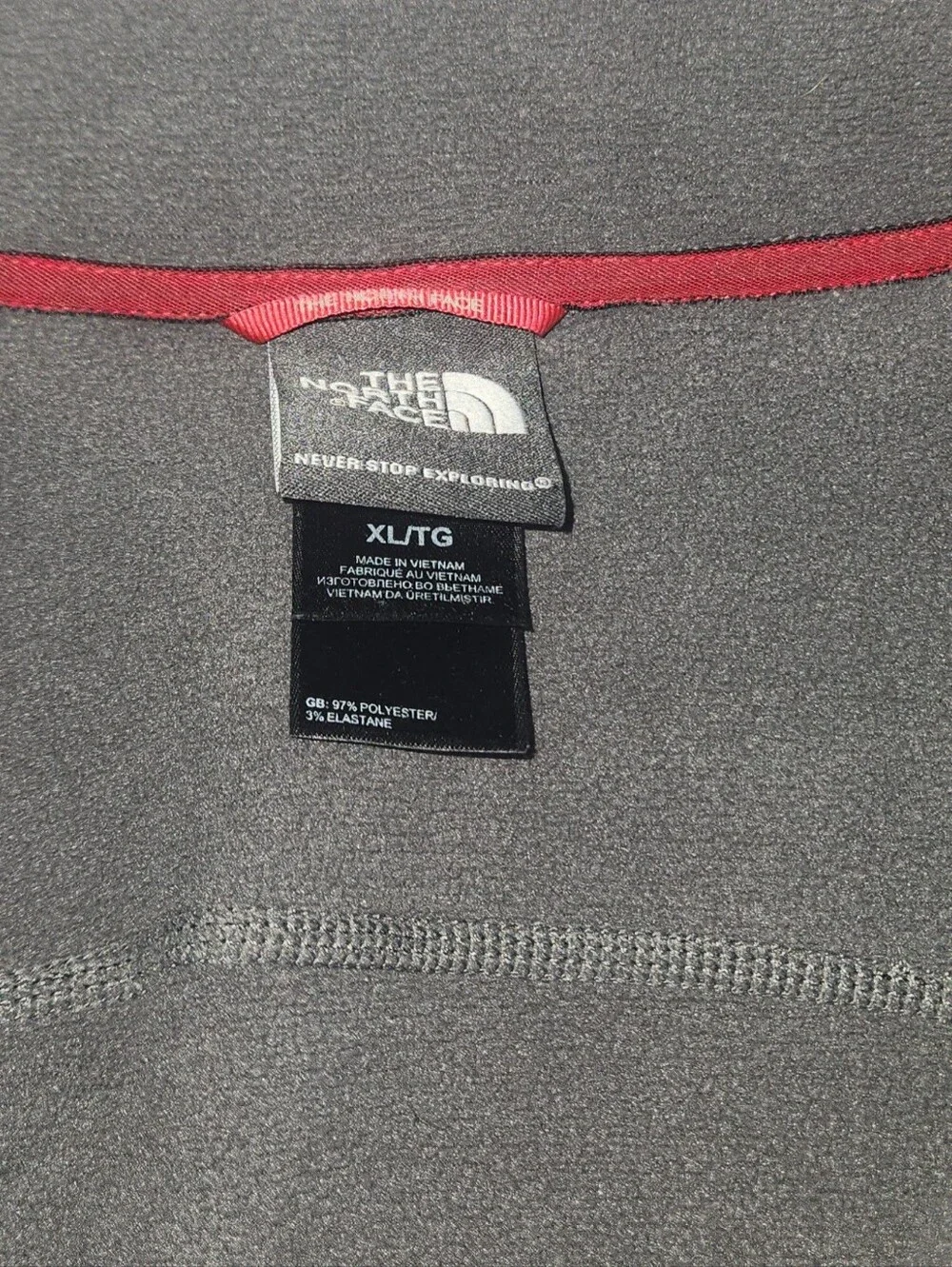 The North Face Men's Gray Full-Zip Fleece Jacket Size XL